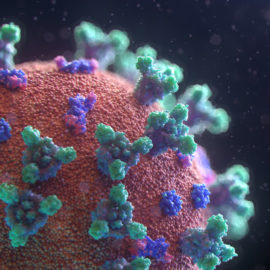 Coronavirus magnified - positive rapid antigen test